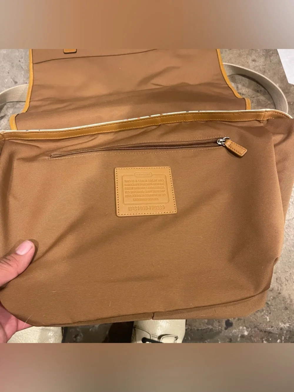 COACH Men’s Multicolor Candy Monogram Messenger Bag EUC Authentic Like New